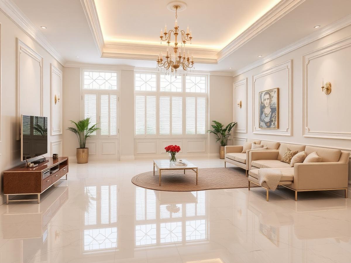 The same room after a professional deep clean, polished and spotless